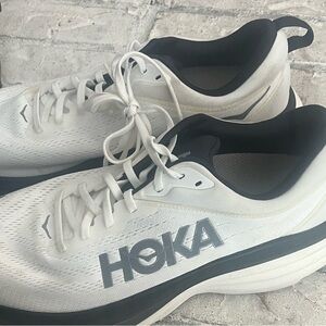 Hoka Men's White and Black Athletic Shoes 11.5 2E